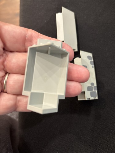 Two LEGO Old Gray Panel 3x3x6 Corner Brick Scattered 6074 6077 & One Plain Grey - Picture 6 of 10