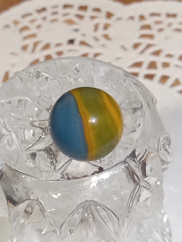 Beautiful * Vintage Marbles * Lot of 6* Teal/green/tricolor Translucent/swirl - Afbeelding 9 van 16