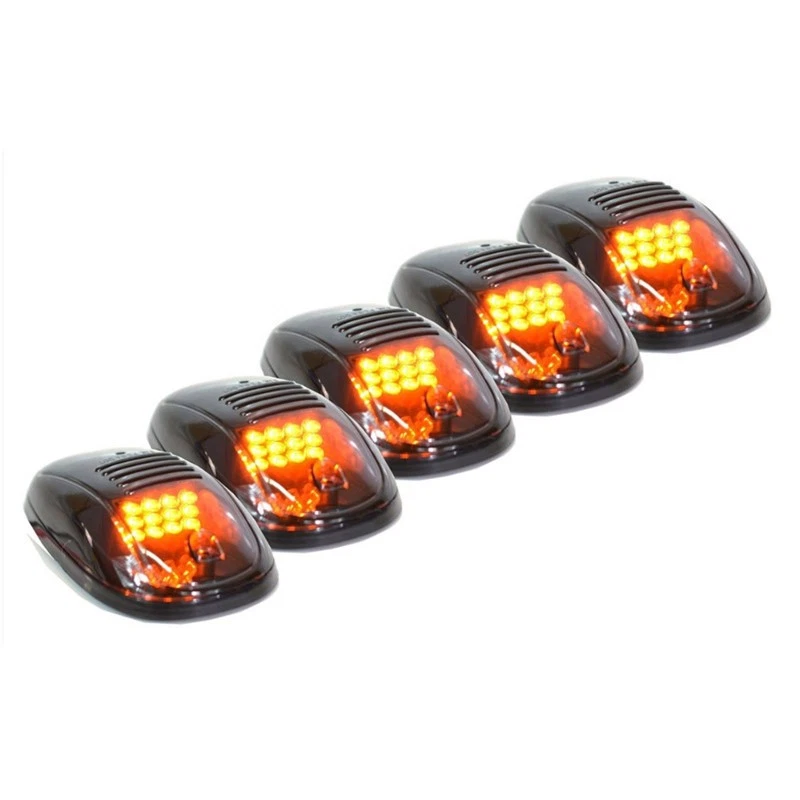 Smoked Black LED Cab Roof Top Marker Running Clearance Light Car pickup Lamp Kit - Image 4 of 4