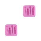  2 Stück DIY Silikon 3D Makeup Tools Design Fondant Kuchen Formen