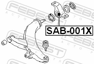 2x LAGERUNG LENKER SAB-001X FÜR SUBARU LEONE/III/LOYALE LEGACY/OUTBACK 1800 1.8L - Bild 3 von 7