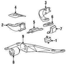 Genuine BMW 1988-1991 BMW - Trans Mount 23-71-1-130-502