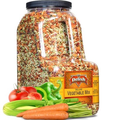 Deluxe Dried Vegetable Soup Mix by Its Delish, 4 LB Restaurant Gallon Size Ju...
