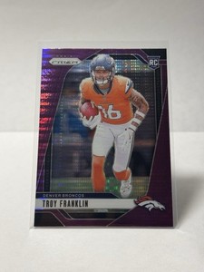 2024 Panini Prizm Troy Franklin #393 Rookie Purple Pulsar Prizm Broncos