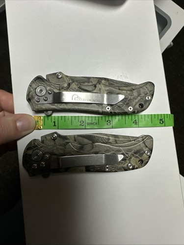 DUCKS UNLIMITED 4.5” Pocket Knife Lot Of 2 , Camouflage, Camo Knife - Picture 9 of 9