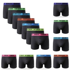 Men's 7 Days Of The Week Boxer Shorts Comfort Fit Cotton Blend Adult Underwear