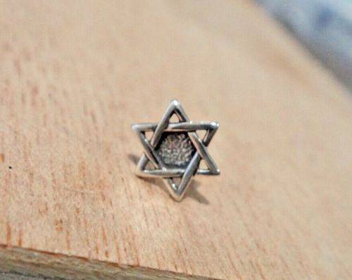 SINGLE Sterling Silver TINY 8x8mm Star of David Stud Earring - Picture 2 of 4