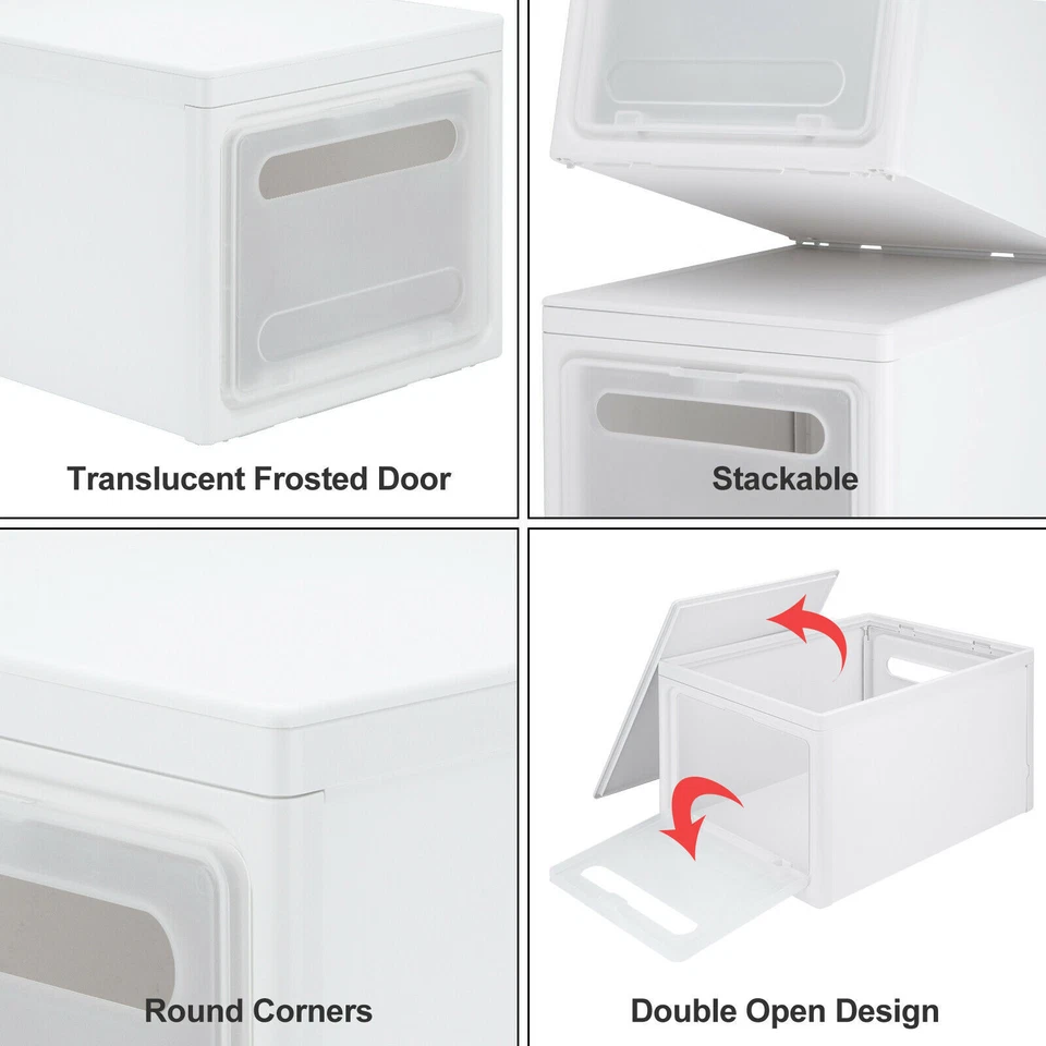 Sterilite Plastic 3 Drawer Cart Wide Tower Black Dorm Portable Storage Rolling - Image 4 of 4