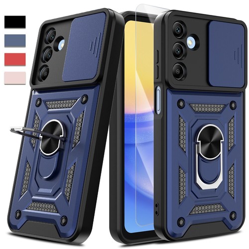 For Samsung Galaxy A25 5G Magnetic Ring Case Cover Shockproof + Tempered Glass - Picture 1 of 27