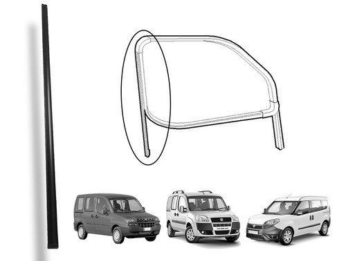 Fiat Doblo '2001> Guía Vidrio Descendente Delantera Izquierda 51883273 46837969 - Imagen 2 de 4