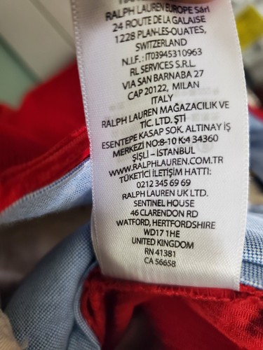 Pantalones de pana Polo Ralph Lauren para hombre elásticos calce recto ROJOS NUEVOS CON ETIQUETAS - Imagen 6 de 14