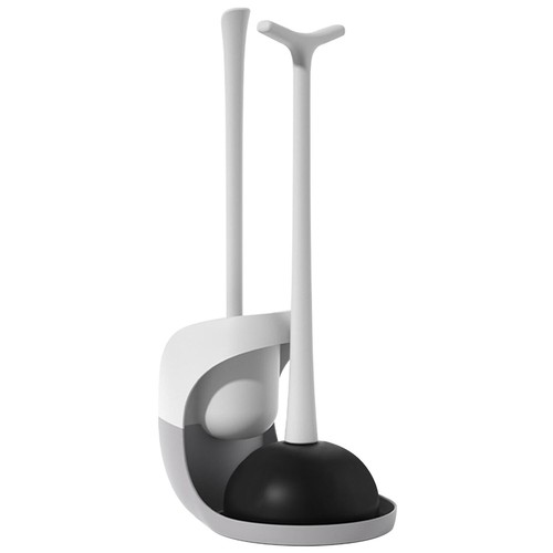 Toilet Brush & Plunger Set 2 in 1 Toilet Cleaning Tools Caddy Stand for Bathroom - Picture 20 of 21