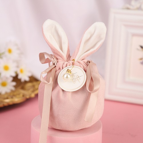 1/5x Rabbit Bunny Ears Candy Bag Gift Packing Bags Jewelry Pouch Egg Basket Tote - Bild 9 von 15