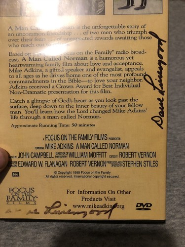 A Man Called Norman Mike Adkins Dvd Focus On The Family - Picture 2 of 2