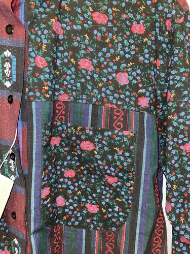 VTG Western Button Up Shirt Floral Southwest 90s VTG Huntington Ridge medium - Picture 2 of 9