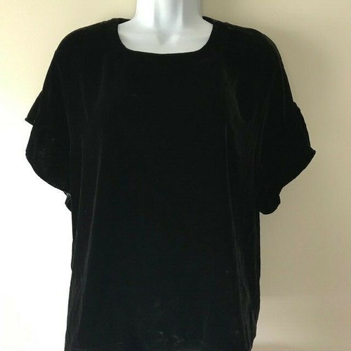 Current / Elliott Black Top Size 1 Short Sleeve Pullover Top EUC
