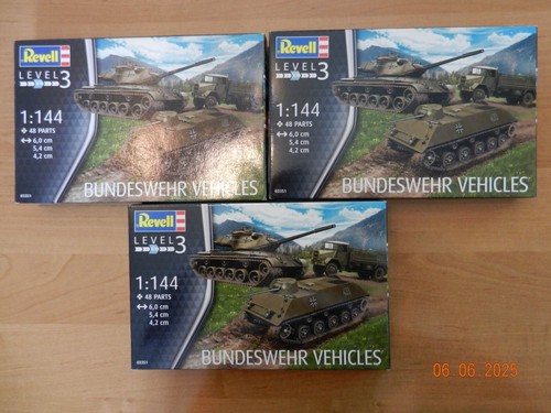 1:144 Wehrmacht; 3 x Revell Art. 03351, Bundeswehr Vehicles; Gesch.-auflösung