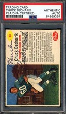 Chuck Bednarik PSA DNA Signed 1962 Post Autograph