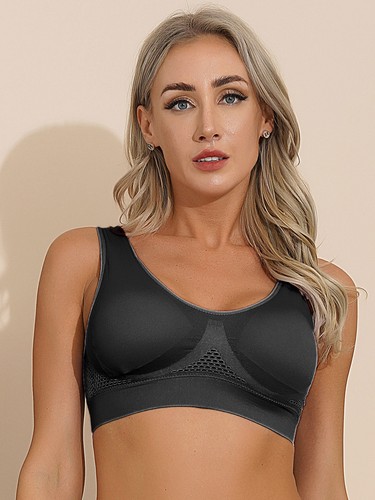 Damen Netz Sport BH Crop Tops Training Yoga Tanz Schwimmen Athletisch Tank Weste - Bild 16 von 61