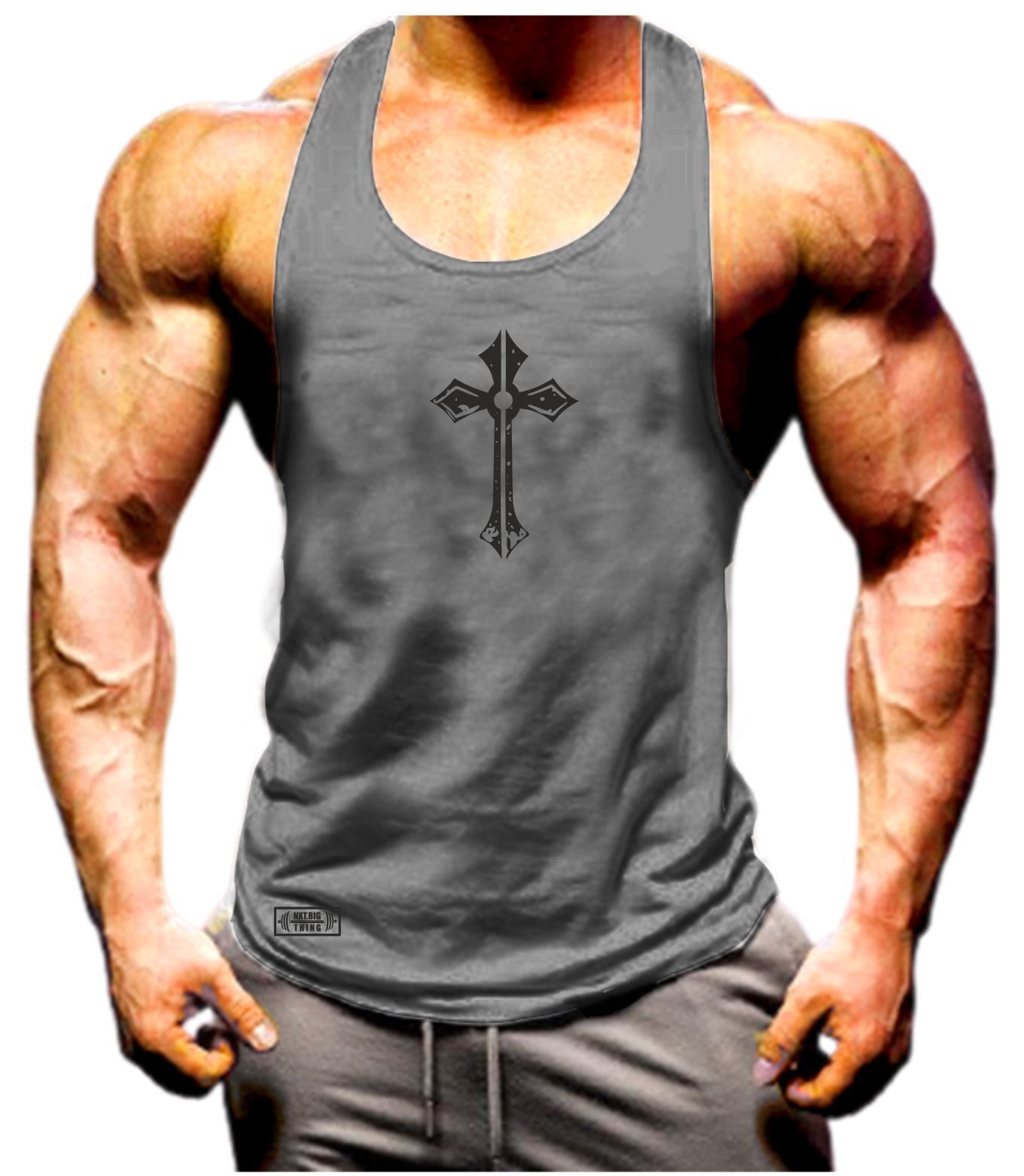 The Cross Vest Gym Clothing Bodybuilding Training Workout Exercise MMA Tank Top