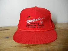 Vintage Yupoong Red Corduroy Rope Snapback Hat Millerbernd Light Poles