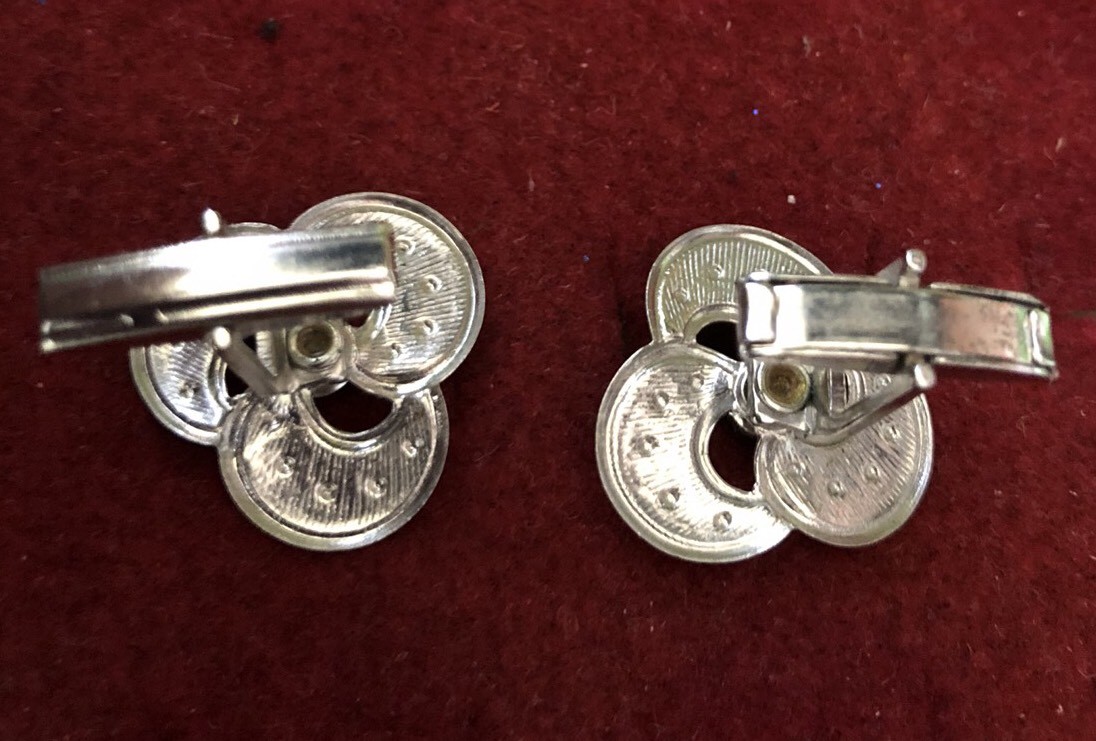 Boutons De Manchette Vintage Ton Argent 1" (2,5 Cm) - Homme, Occasion Très Bon état