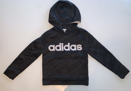 Youth Black ADIDAS Pullover Hoodie ~ Size Small ( 8 ) - Picture 1 of 5
