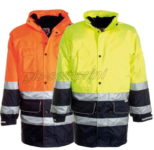 PARKA GIACCA DA LAVORO ALTA VISIBILIT� CON BANDE RIFLETTENTI PAYPER SECURITY - Picture 1 of 3