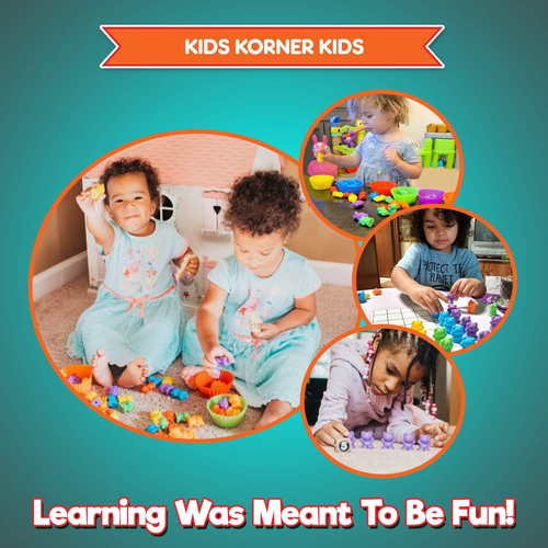 Jumbo Counting Bears Matching Game - Montessori Fine Motor Learning Toys with St - Bild 7 von 12