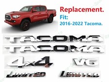 6PCS Chrome Door Tacoma Limited Rear V6 4x4 EMBLEM 2016-2022 TOYOTA TACOMA