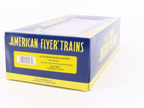 S Scale American Flyer 6-47967 CSXT Waffle Side Single Door Box Car #136156 - Imagen 12 de 12