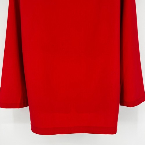 JOIE A-Line Top Blouse Size S Boat Neck Red Long Sleeve Tunic - Picture 8 of 14