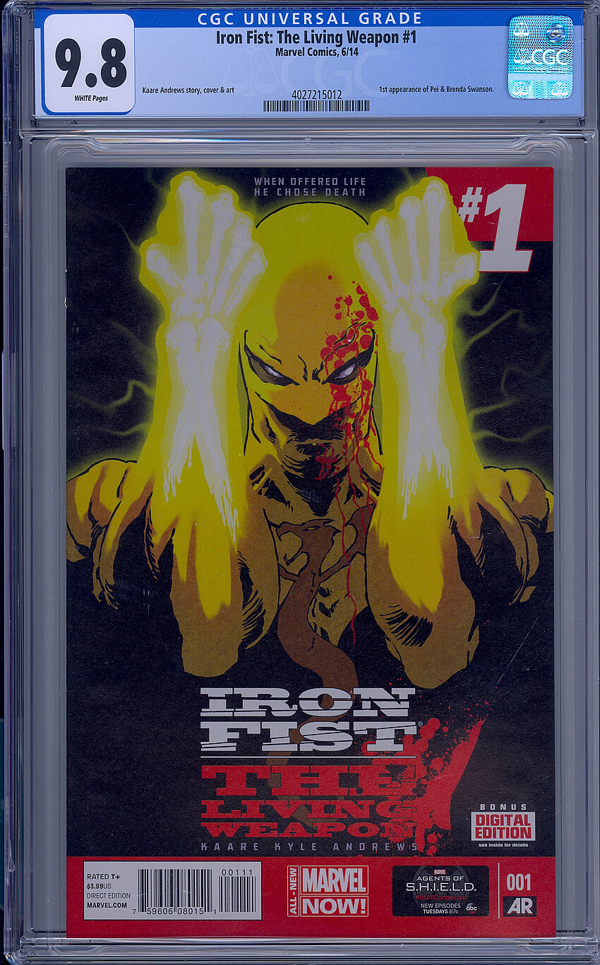CGC 9.8 IRON FIST THE LIVING WEAPON 1 1ST APPEARANCE OF PEI 2014 eBay
