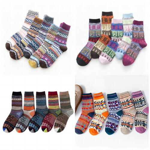 5 pares de calcetines suaves deportivos informales de lana cachemir gruesos cálidos para hombres y mujeres - Imagen 3 de 57