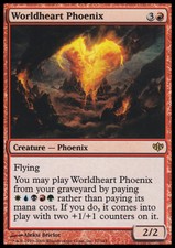 Magic the Gathering MTG Worldheart Phoenix (77) Conflux   LP
