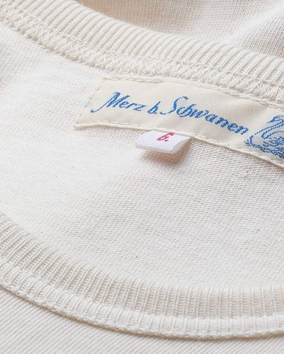 Merz b. Schwanen Good Originals 215 7.2oz Classic Fit Loopwheeled Tee - Nature - Picture 3 of 17