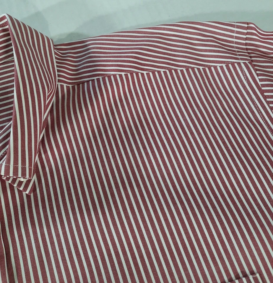 LL Bean Wrinkle Resistant LS Striped Button Down Shirt Men Size L Runs Big - Image 2 of 4