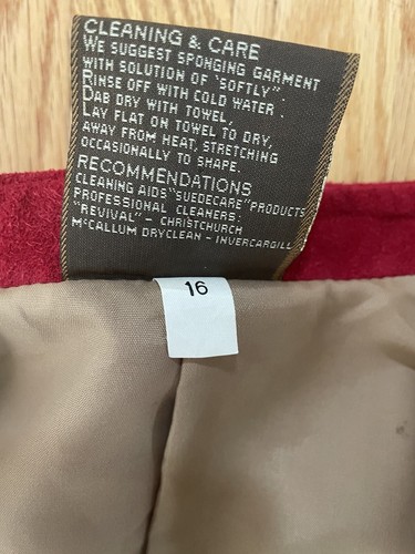 Vintage Red Wapiti New Zealand Handcraft Ltd. Deer Skin Suede Jacket&Skirt *EUC* - Picture 10 of 24