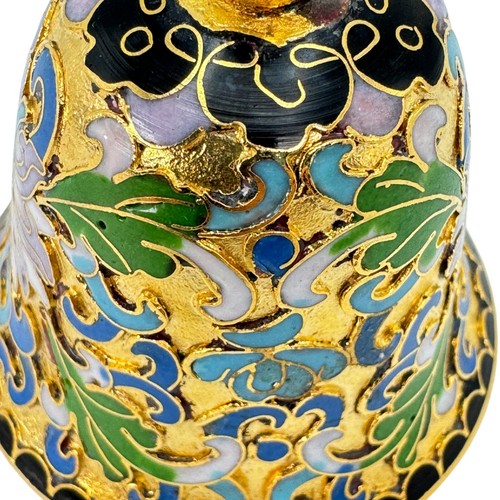 Cloisonne Bell Brass & Enamel Clacker Works Two Piece - Bell & Handle Cloisonné - Bild 2 von 9