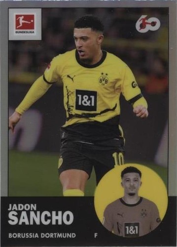 2023-24 Topps Merlin Chrome UEFA Jadon Sancho #143 Neon Green