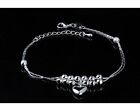 Adjustable Silver Anklet Bracelet Barefoot Sandal Beach Foot Heart Ball Chain Ag
