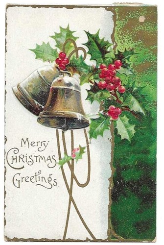 Tarjeta postal Edwards, IN Terre Haute, Indiana 1912 DPO, Feliz Navidad - Imagen 2 de 2