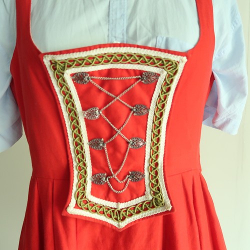 Dietrich Dirndl Dress Women's 42 (US L) Red German Beer Girl Octoberfest - Bild 5 von 20