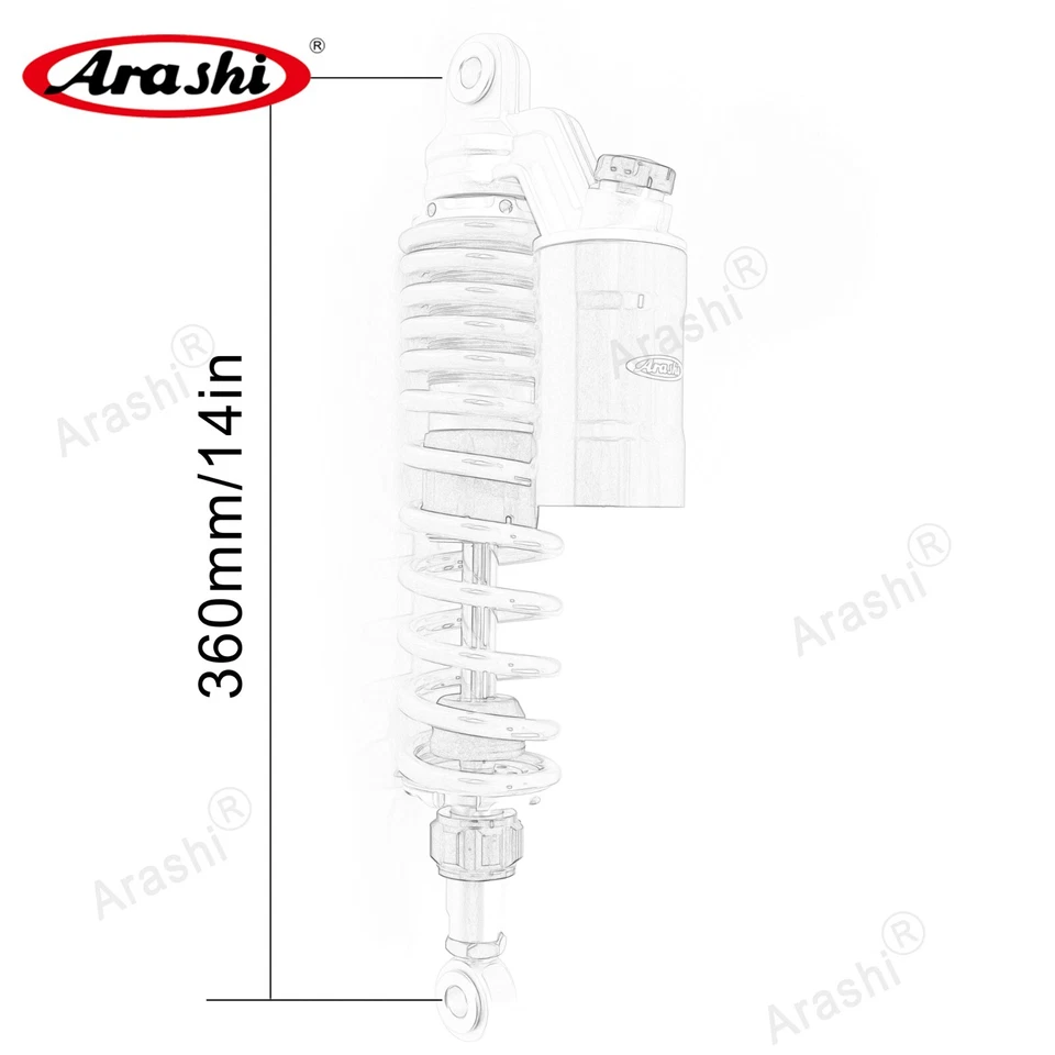 Suspensión trasera amortiguador 360 mm para Honda CB1000 Super Four 1992-1995 Foto 3 de 4
