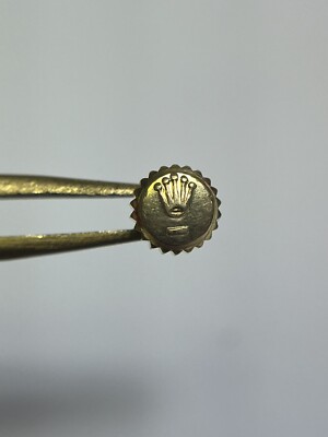 Genuine Rolex 24-600-8 - 6mm 18k Yellow Gold Crown. (55)