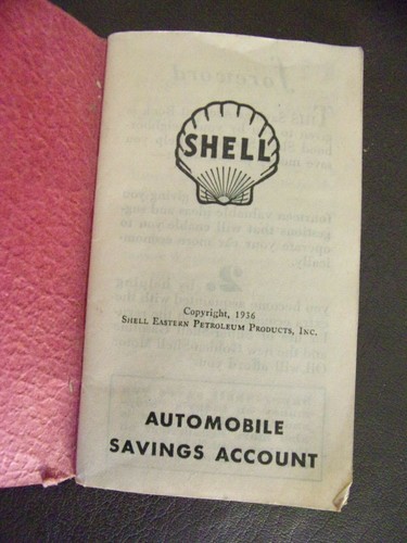 Shell Automobile Savings Account Booklet 1936 Copyright - Picture 4 of 6