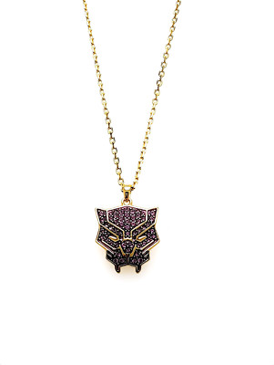 値下不可 Black Panther Necklace & Charm Official WAKANDA FOREVER Authorized Marvel Black Panther