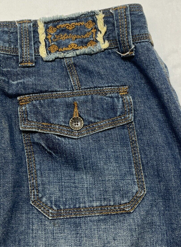 Falda vaquera Life Is Good para mujer talla 6 (8) M azul denim algodón lápiz recto mini - Imagen 8 de 9