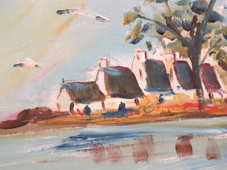 ANCIENNE TÊTE DE LIT CLOS BRETON peinture St cado ria d'Etel façade châtaignier - Photo 4/4