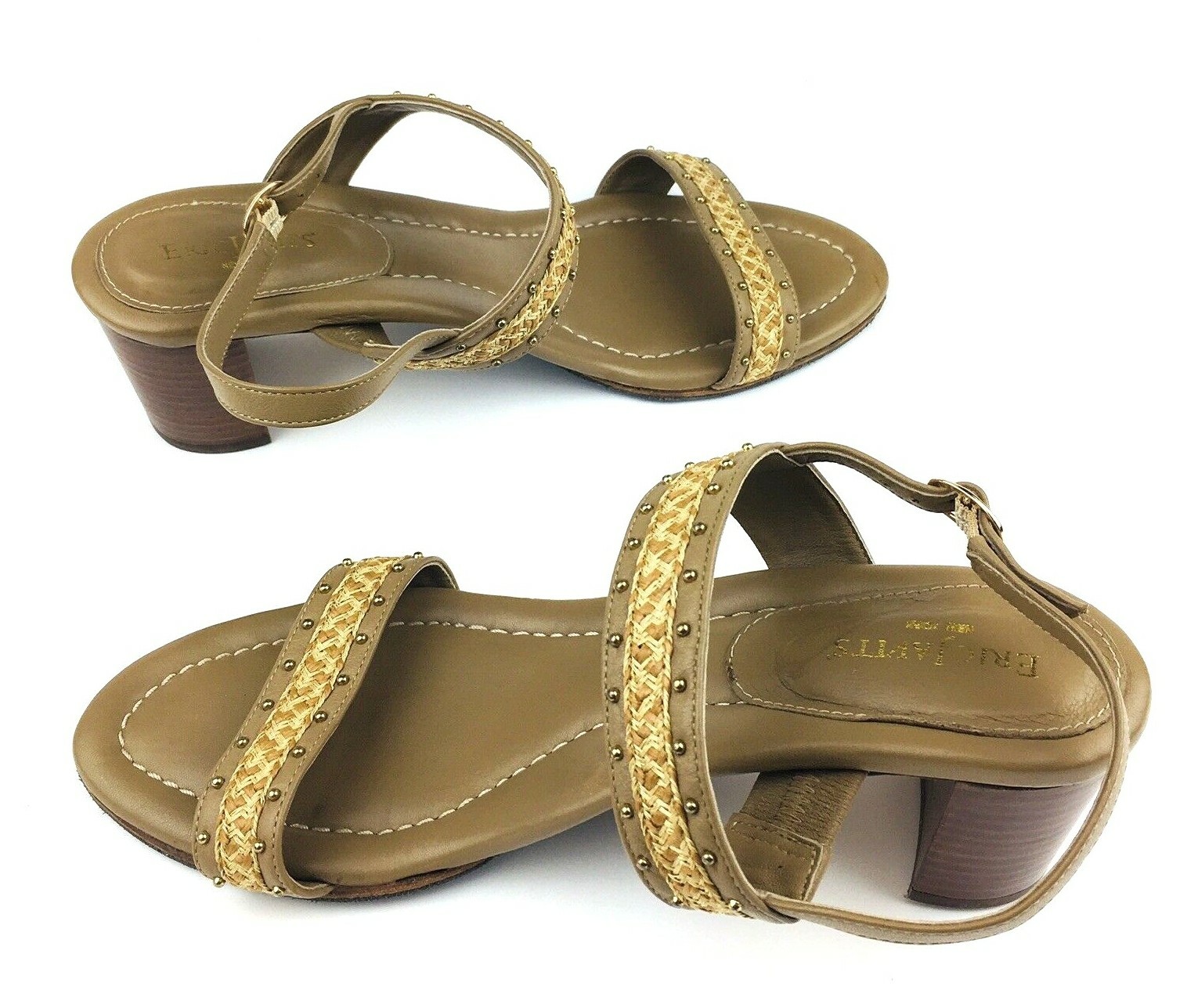 ERIC JAVITS NEW YORK Maribel Tan Braided Studded … - image 7